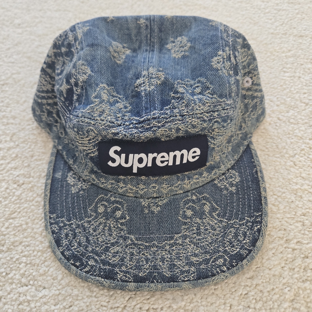 Supreme Blue Denim Cap